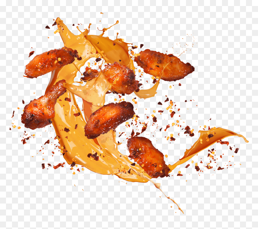 Image Of Our Original Wings With Mango Fire - Chicken Wings Png, Transparent Png - fire wings png