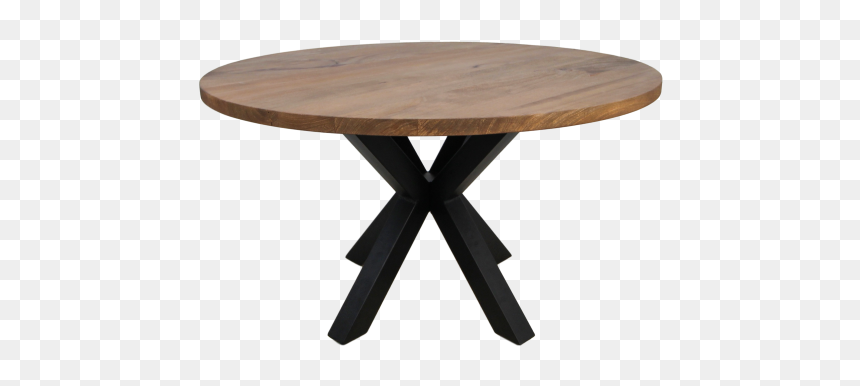 Ronde Eetkamertafel Mango Hout, HD Png Download - wood table png