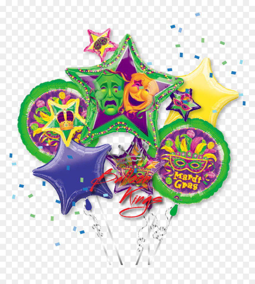Transparent Mardi Gras Masks Clipart - Mardi Gras Balloons Png, Png Download - mardi gras png