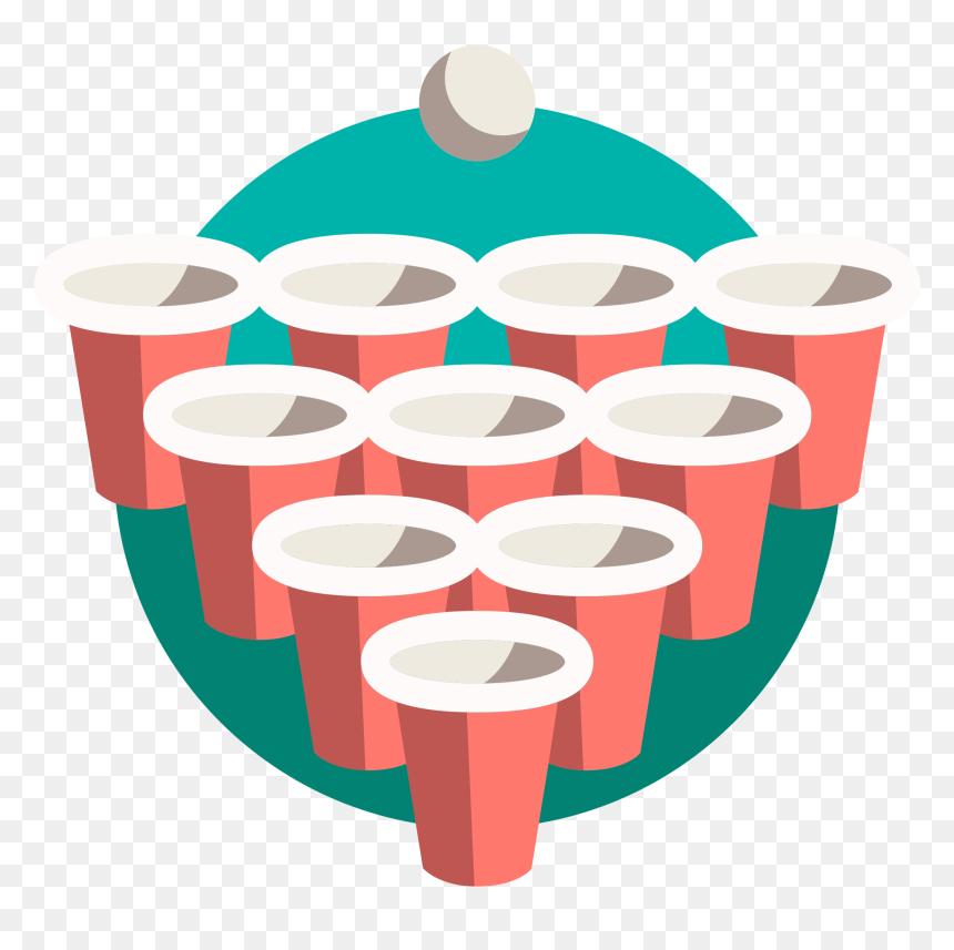 Beer Pong Icon Png Clipart , Png Download - Beer Pong Cup Icon, Transparent Png - beer pong png