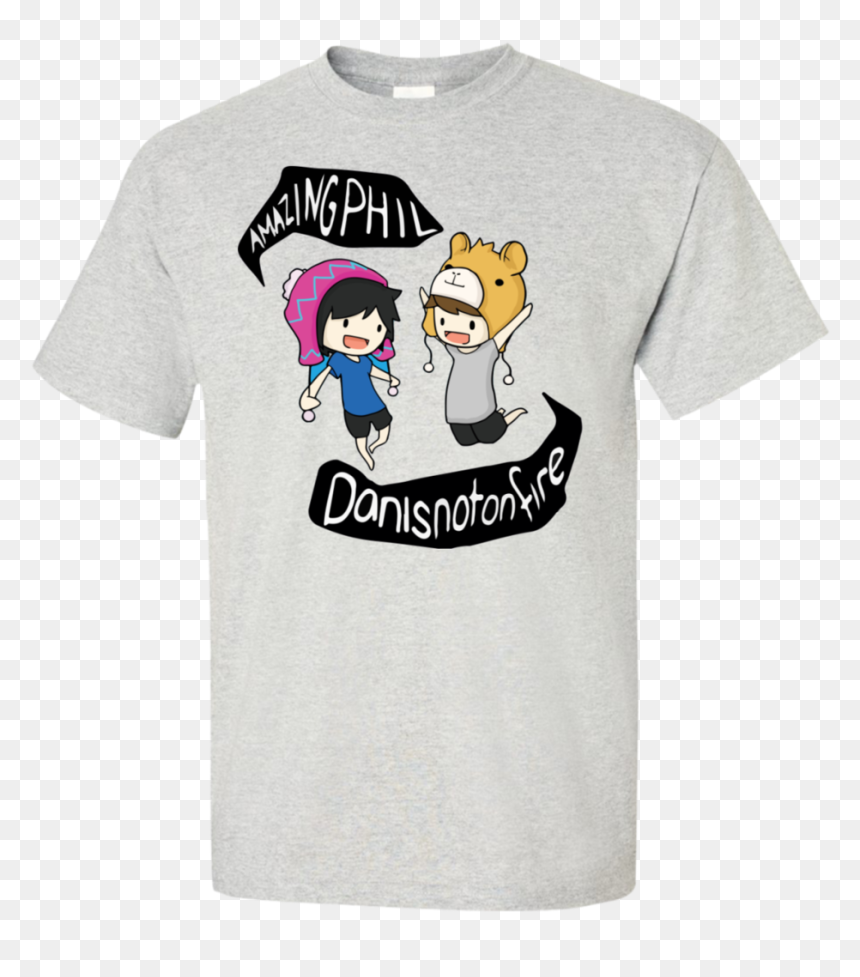 Dan And Phil T Shirt - Gildan Graphic T Shirt, HD Png Download - dan and phil png