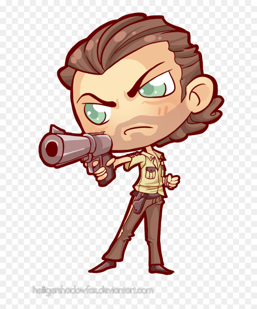 The Walking Chibi Dead - Rick The Walking Dead Png, Transparent Png - the walking dead png