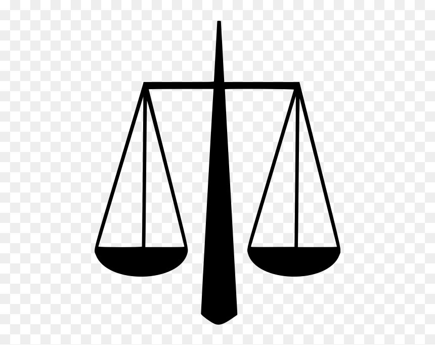 Justice Scales - Drawing Of Weight Scales, HD Png Download - scales png