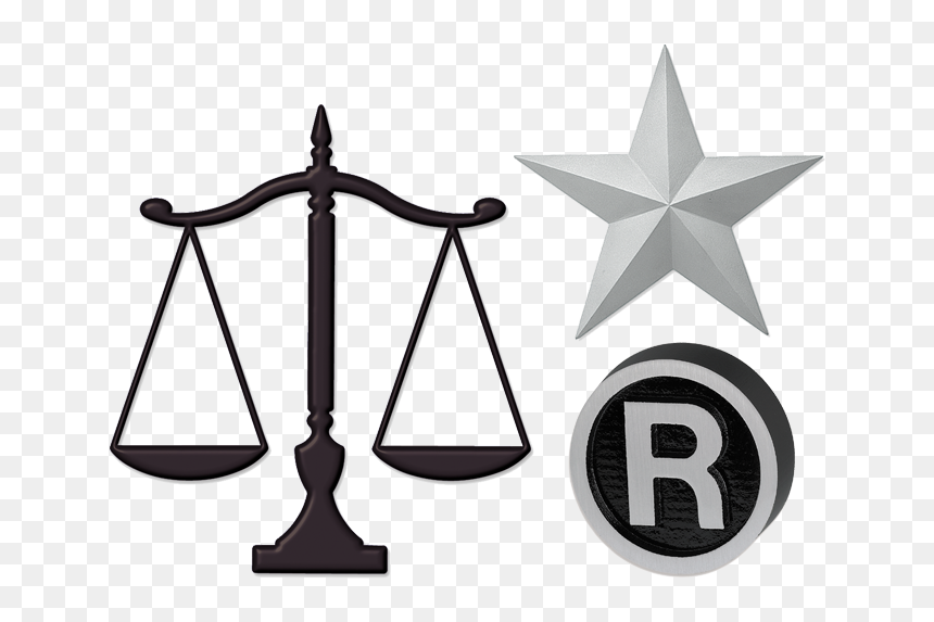 Scales Of Justice, Registered Mark And Prismatic Star - Justice Symbol Scales, HD Png Download - scales png