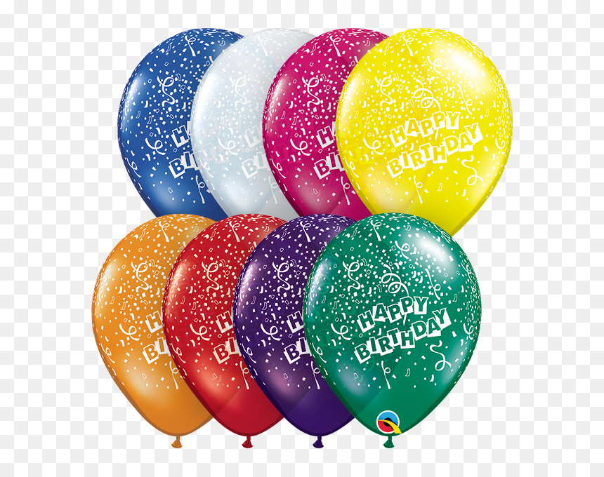 Transparent Balloons And Confetti Png - Balloon, Png Download - birthday confetti png