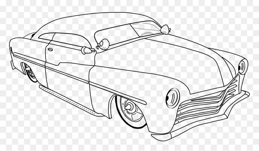 Classic Car,coupé,automotive Exterior - Coloring Book, HD Png Download - lowrider png