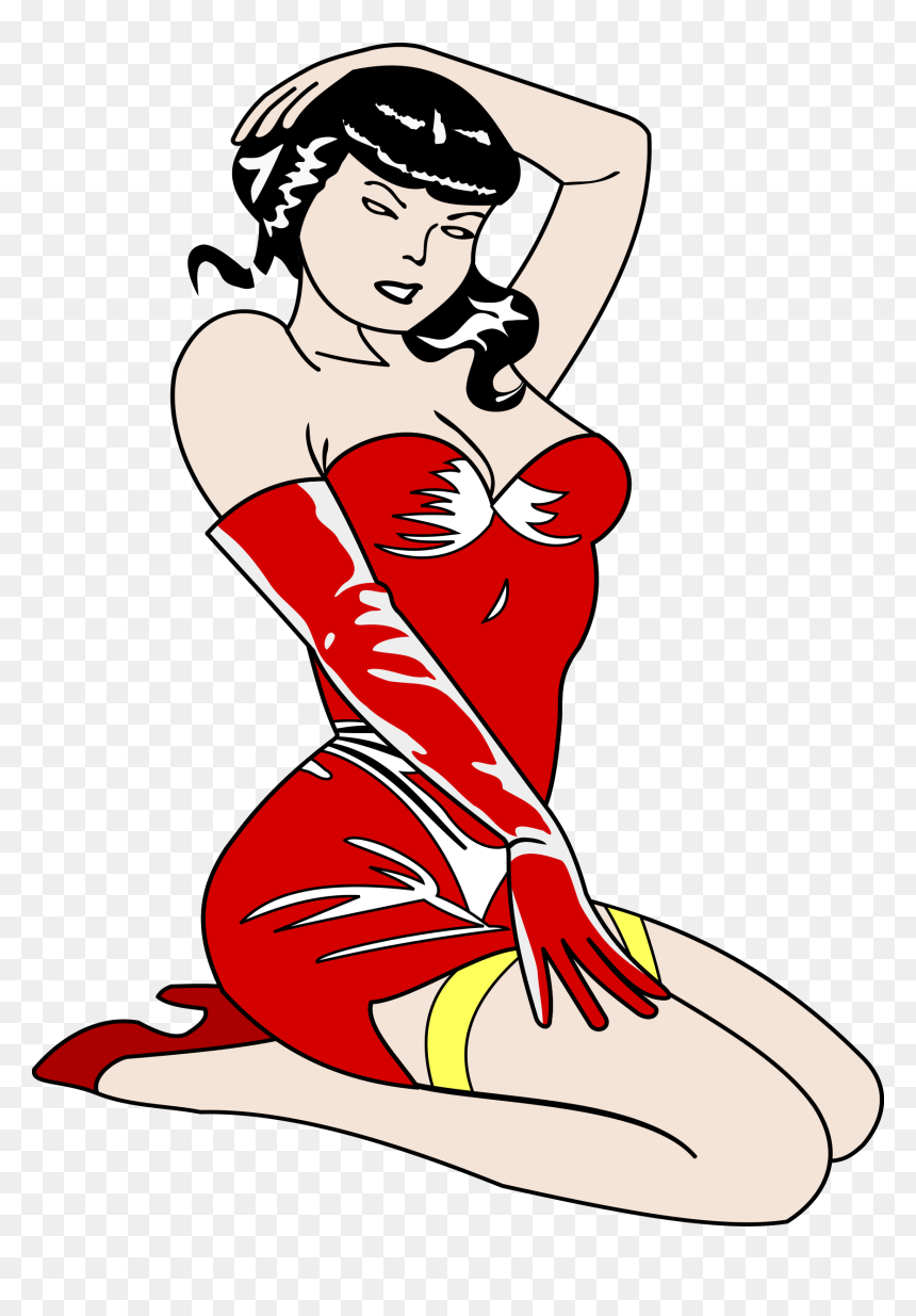 Old Style Pin-up Girl Clip Arts, HD Png Download - pin up girl png