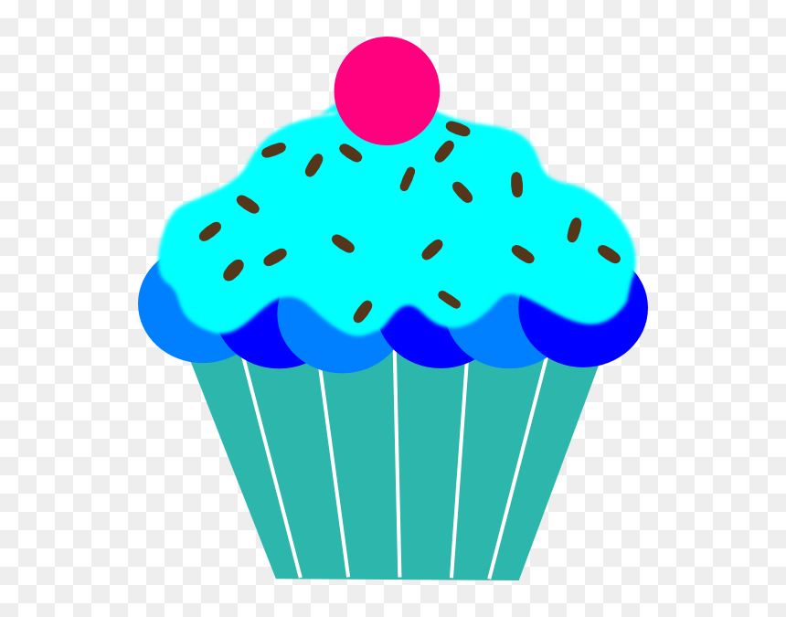 Blue Cupcake Clipart, HD Png Download - cupcakes png
