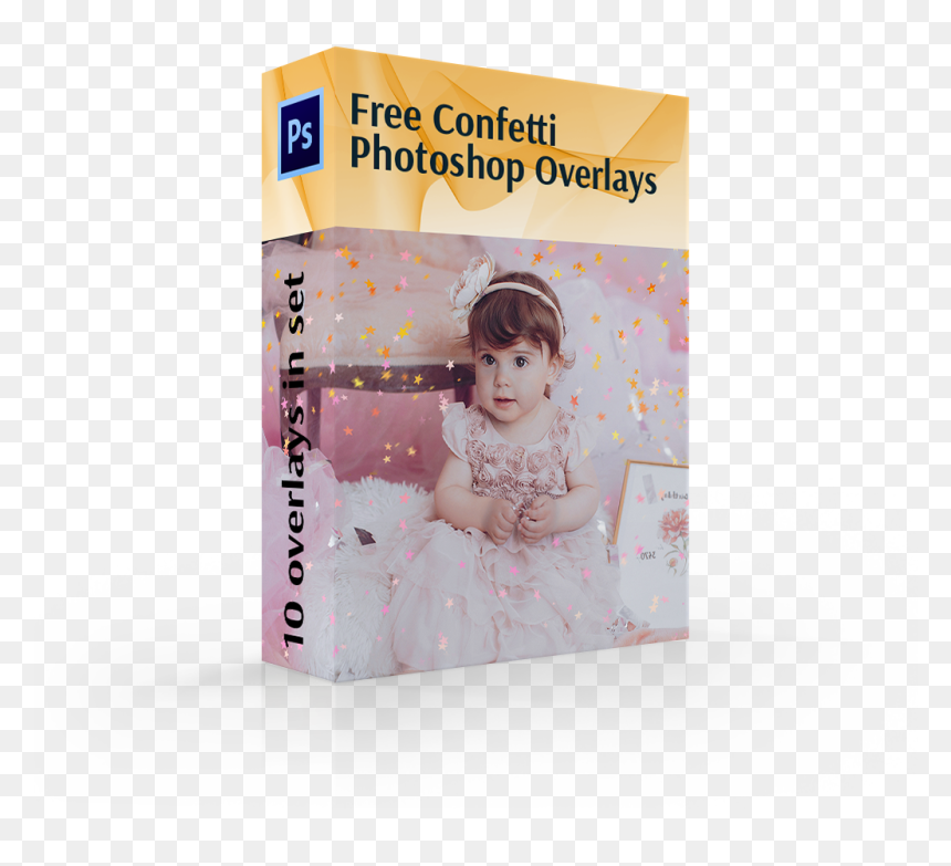 Fairy Wings Overlay Free Cover Box - Descargar Overlays Para Photoshop Gratis, HD Png Download - birthday confetti png