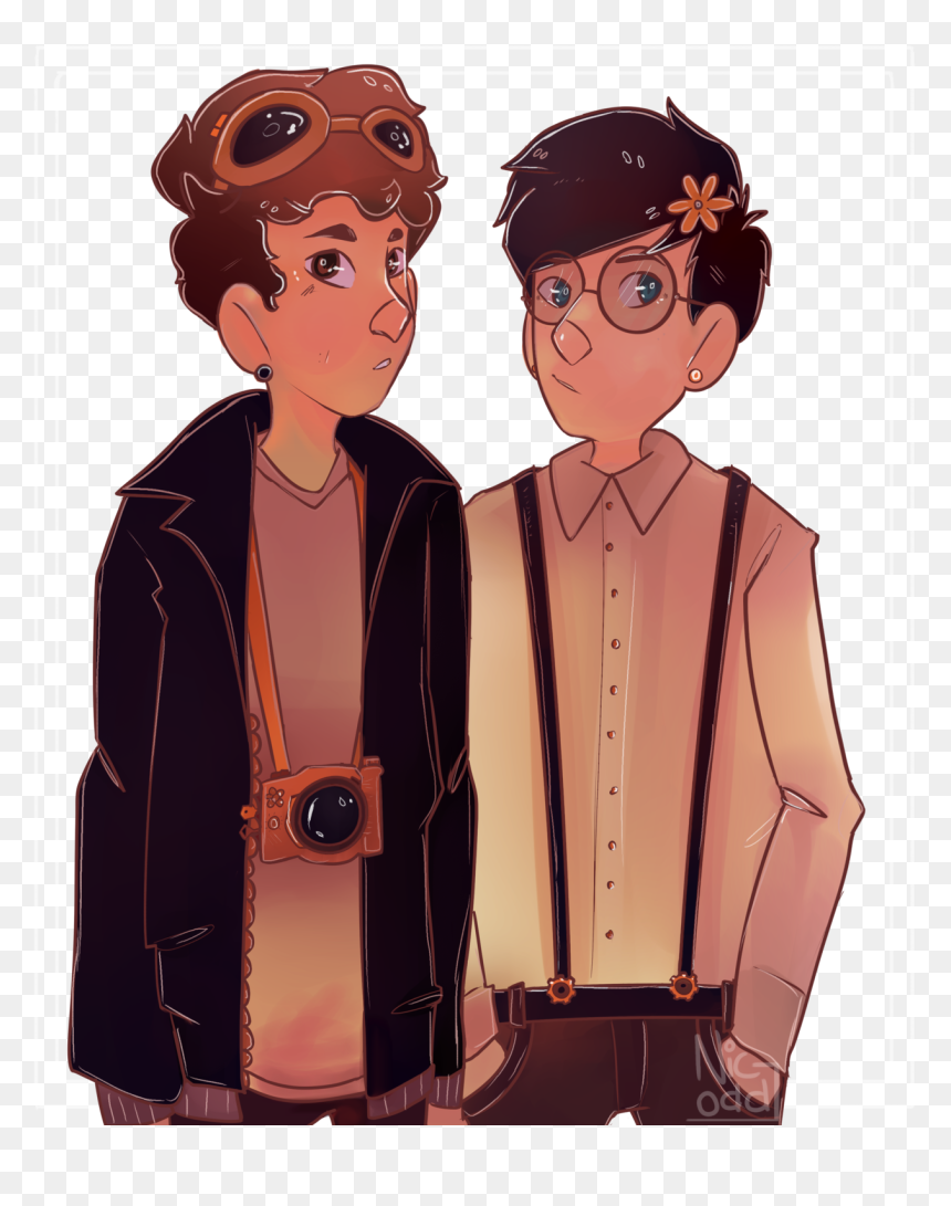“ I Tried To Draw Dan And Phil As Steampunks I Failed - Cartoon, HD Png Download - dan and phil png