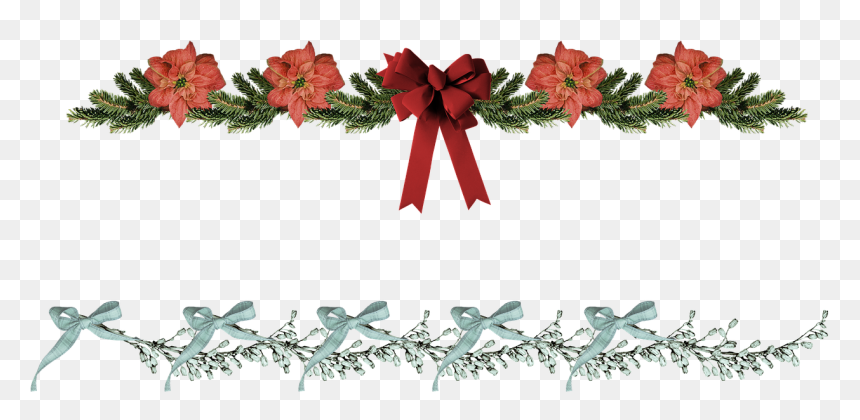 Christmas Graphics Border, HD Png Download - poinsettia png
