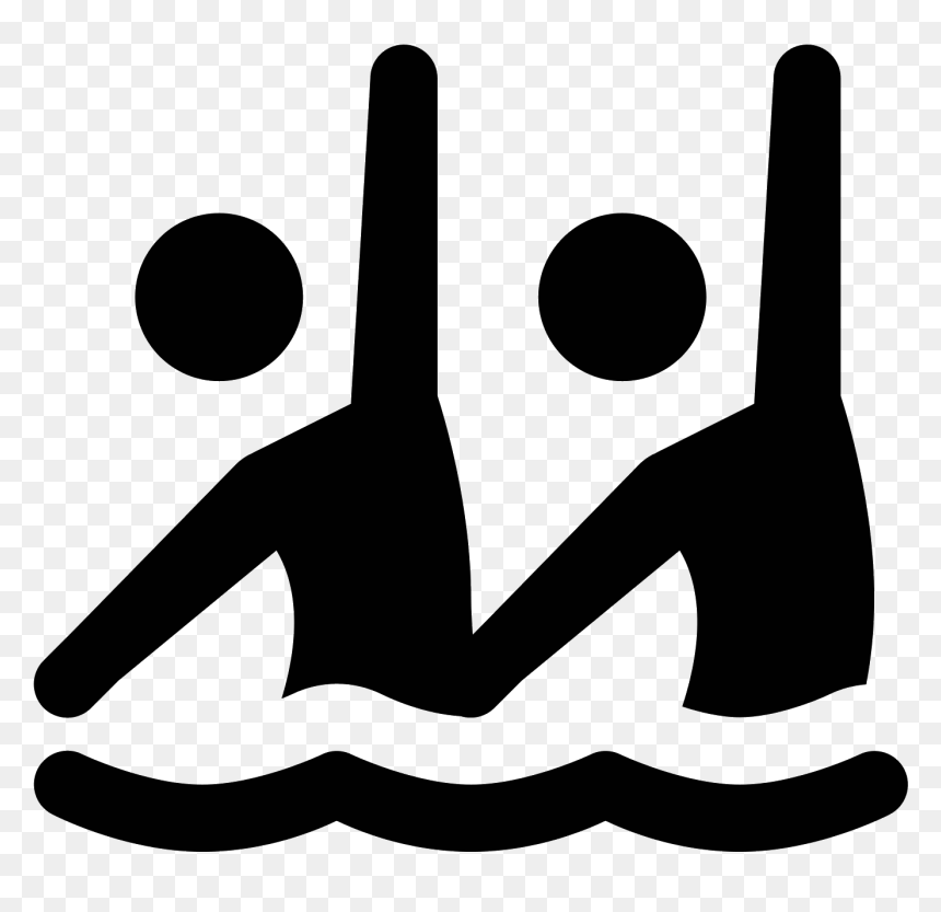 Synchronised Swimming Icon - Vector Swimming Icon Png, Transparent Png - swimming png