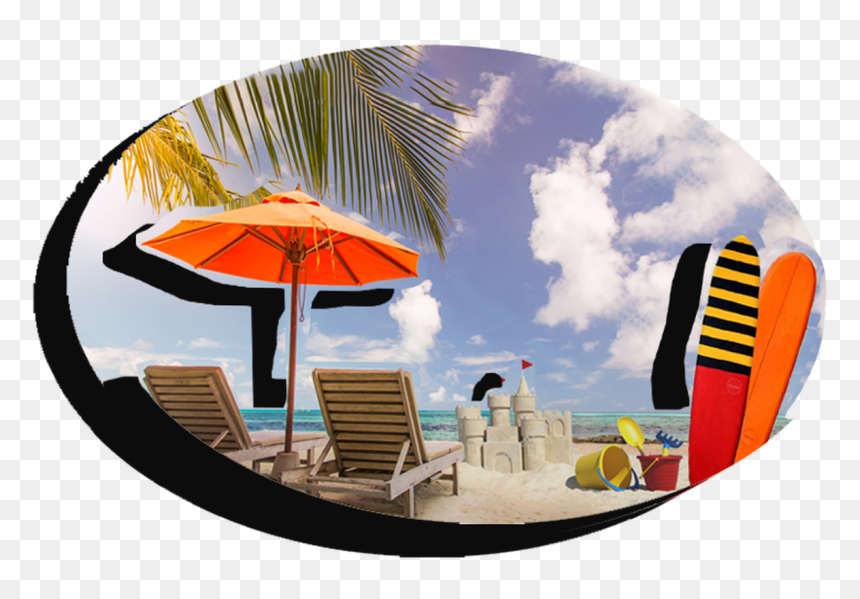 Fd5016-99 Double Epoxy Foil Magnet Beach Umbrella - Vacation, HD Png Download - beach umbrella png