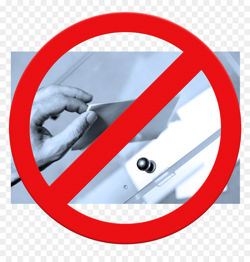 Only A Registered Voter Can Cast Their Ballot Into - Election, HD Png Download - prohibido png