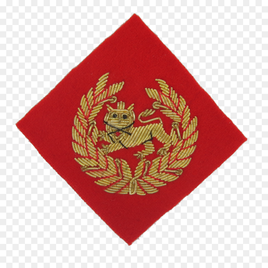 Kings Own Border Regiment Beret Badge On Scarlet Diamond - Emblem, HD Png Download - diamond border png