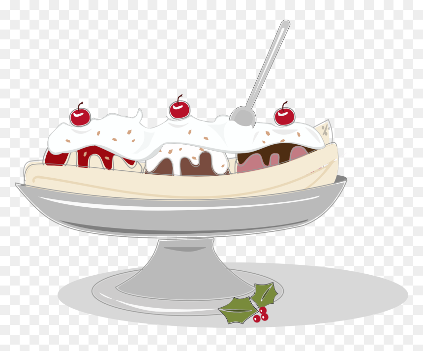 Christmas Banana Split - Banana Split Vector Png, Transparent Png - banana split png