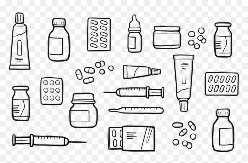 Lots Of Pills And Needles - Plastic Bottle, HD Png Download - paper tear effect png