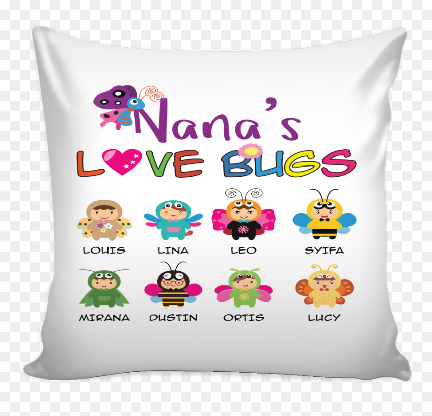 Nana Love Bugs Pillow Cover - Cushion, HD Png Download - venusaur png