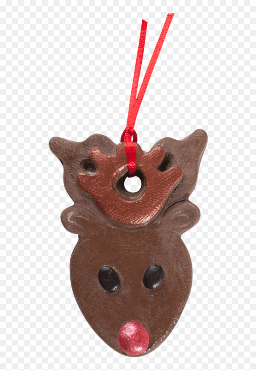 Complete With A Bright Red Nose, This Fun Reindeer - Chocolate, HD Png Download - rudolph nose png