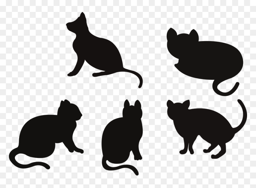 Siluetas De Gato, HD Png Download - cat silhouette png