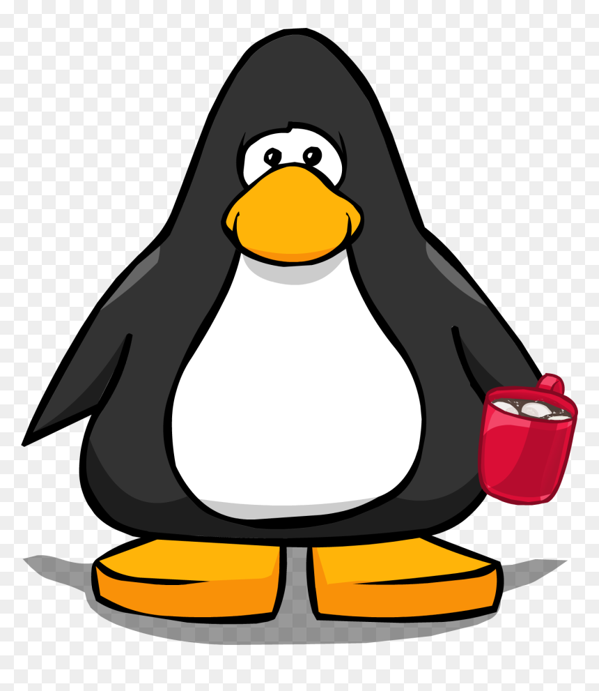Hot Chocolate Clipart Penguin - Penguin From Club Penguin, HD Png Download - 3d glasses png