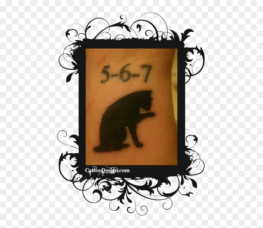 Women Shoulder Tattoos Leopard Print, HD Png Download - cat silhouette png