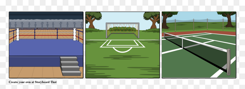 Tennis Court Ground Transparent, HD Png Download - boxing ring png