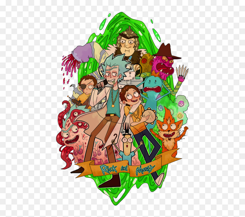 Thumb Image - Rick And Morty Draw, HD Png Download - rick and morty logo png