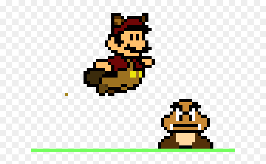 Pixel Art Mario Tanuki, HD Png Download - super mario maker png