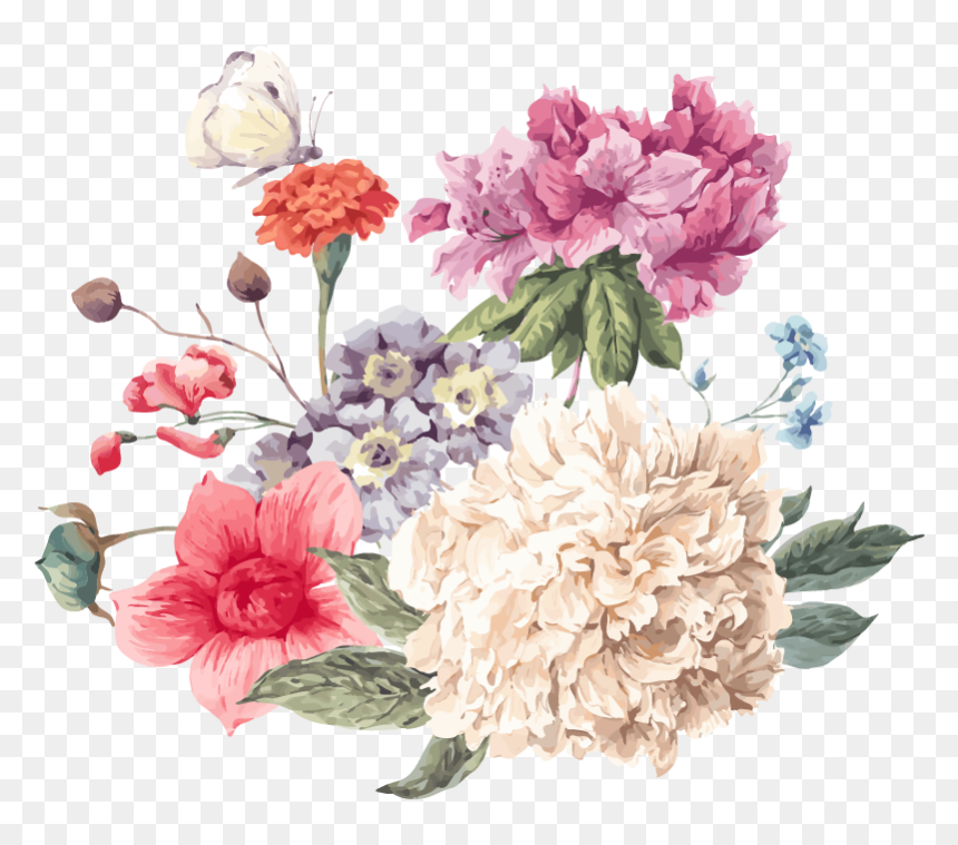 Peony Flower Clip Art - Wedding Invitation Card 2 Pages, HD Png Download - peony png