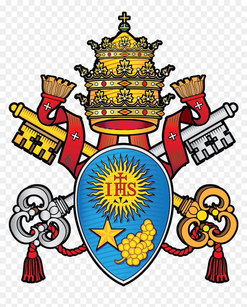 Coat Of Arm Pope Francis - Coats Of Arm Pope, HD Png Download - pope hat png