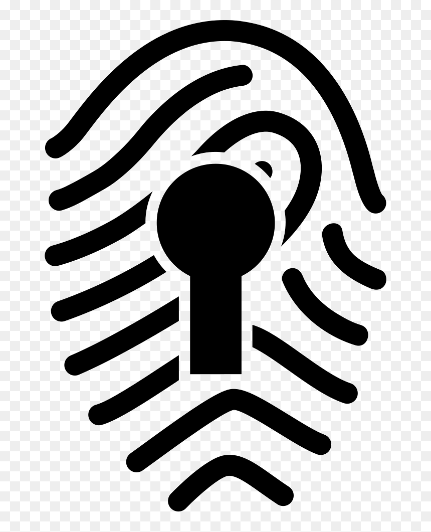 Fingerprint With Keyhole - Icon, HD Png Download - keyhole png