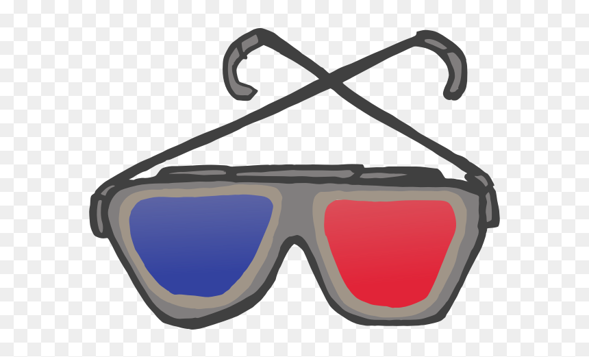 3d Anaglyph Glasses - Clip Art, HD Png Download - 3d glasses png
