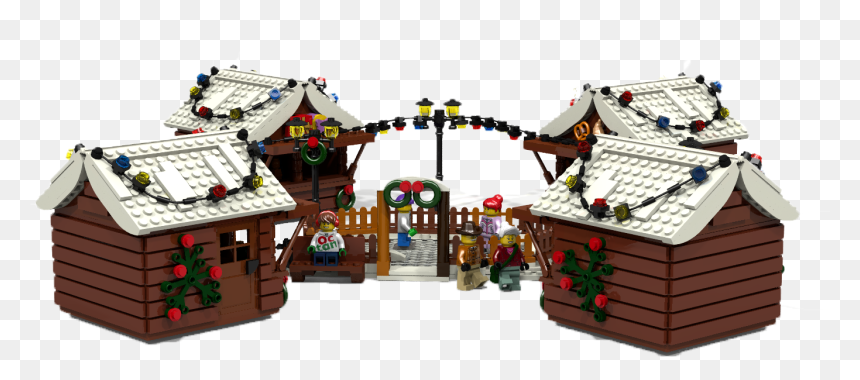 Christmas Village Png Image File - Lego Chtistmas House Ideas, Transparent Png - village png