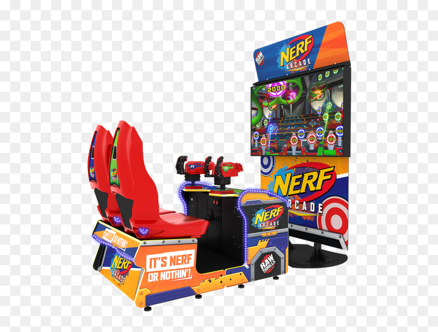 Hasbro And Raw Thrills Collaborate On Nerf Arcade - Raw Thrills Nerf Game, HD Png Download - nerf logo png