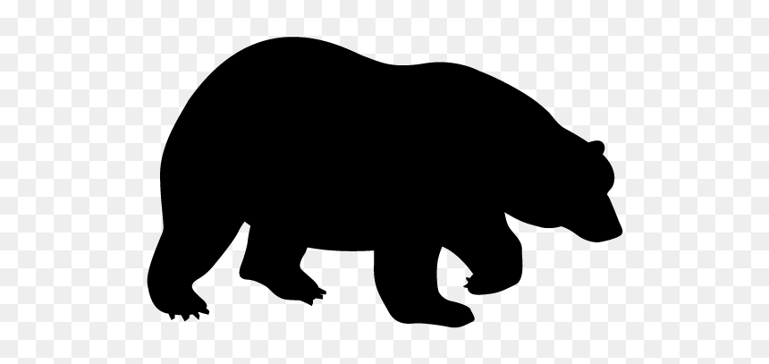 Clipart Bear Silhouette - 熊 影絵, HD Png Download - bear silhouette png