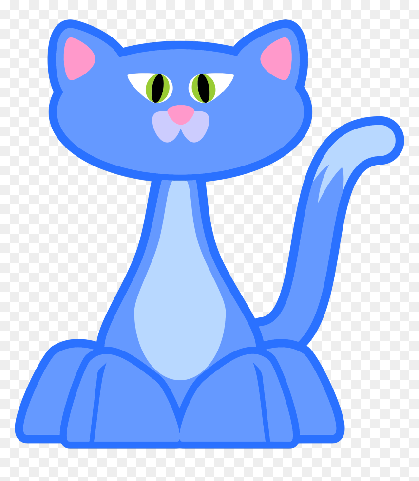Purple Cartoon Cat Clip Arts - รูปภาพ สัตว์ การ์ตูน แมว, HD Png Download - cartoon cat png