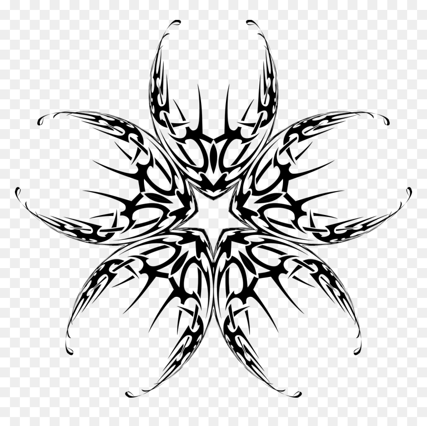 Tribal Stars Silhouette Png, Transparent Png - abstract design png