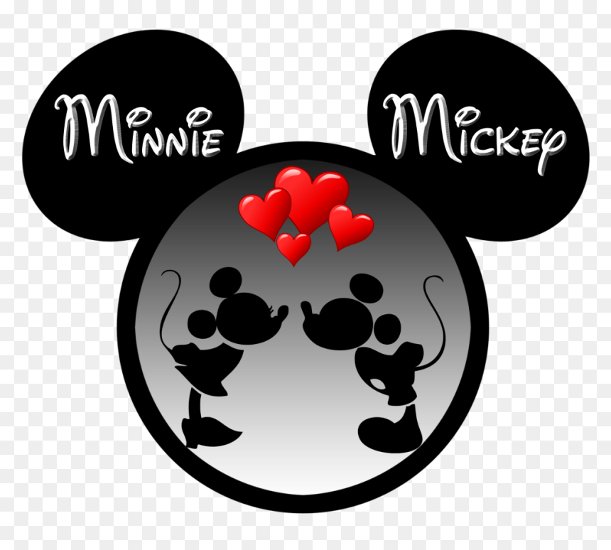 Minnie Mickey Silhouette Photo - Mickey And Minnie Black And White, HD Png Download - mickey mouse silhouette png