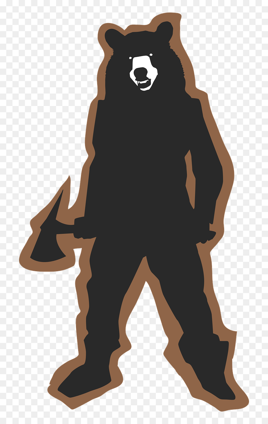 Bears, HD Png Download - bear silhouette png