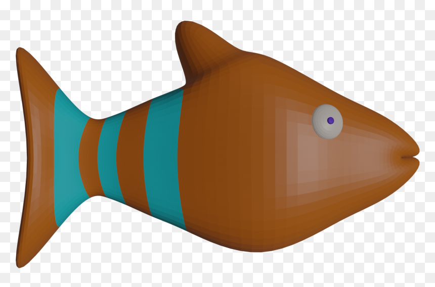 Fish Orange Blue Stripe - Fish, HD Png Download - stripe png