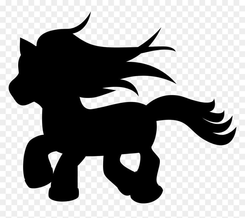 Fantasy Pony Silhouette Clip Arts - My Little Pony Silhouette, HD Png Download - pony png