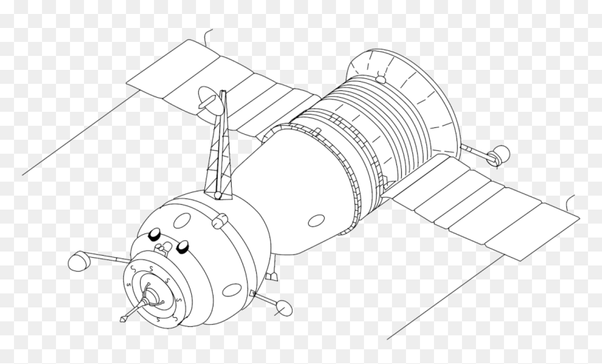 Soyuz 7k T 3 Seats Drawing - Human Space Flight Drawing, HD Png Download - drawing png