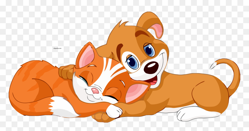 Dog And Cat Clip Art, HD Png Download - cartoon cat png