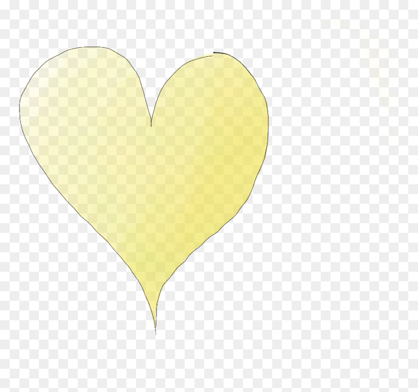 Yellow Heart Drawing, HD Png Download - heart drawing png