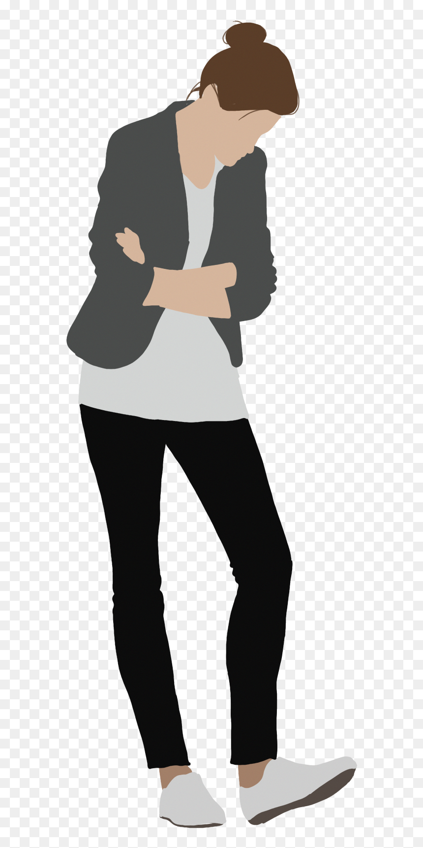 People Flat Illustration Png, Transparent Png - cartoon smoke png