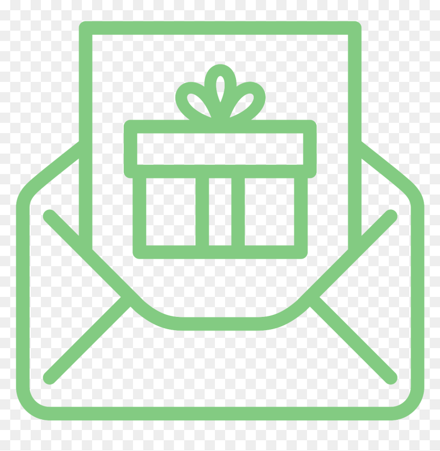 Icon Gift Mail - Islamic Art At Drawing, HD Png Download - gift icon png