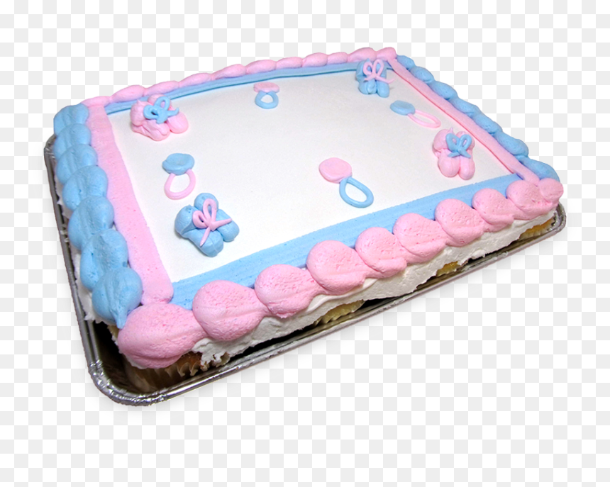 Half Sheet Cake Size Gender Reveal, HD Png Download - cake emoji png