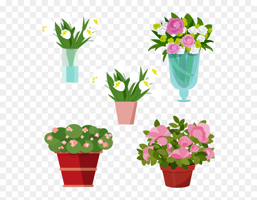 Vase Vector Plant - Flower In Vase Clipart Png, Transparent Png - vase png