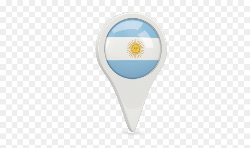 Round Pin Icon - Argentina Flag Pin Icon, HD Png Download - argentina flag png